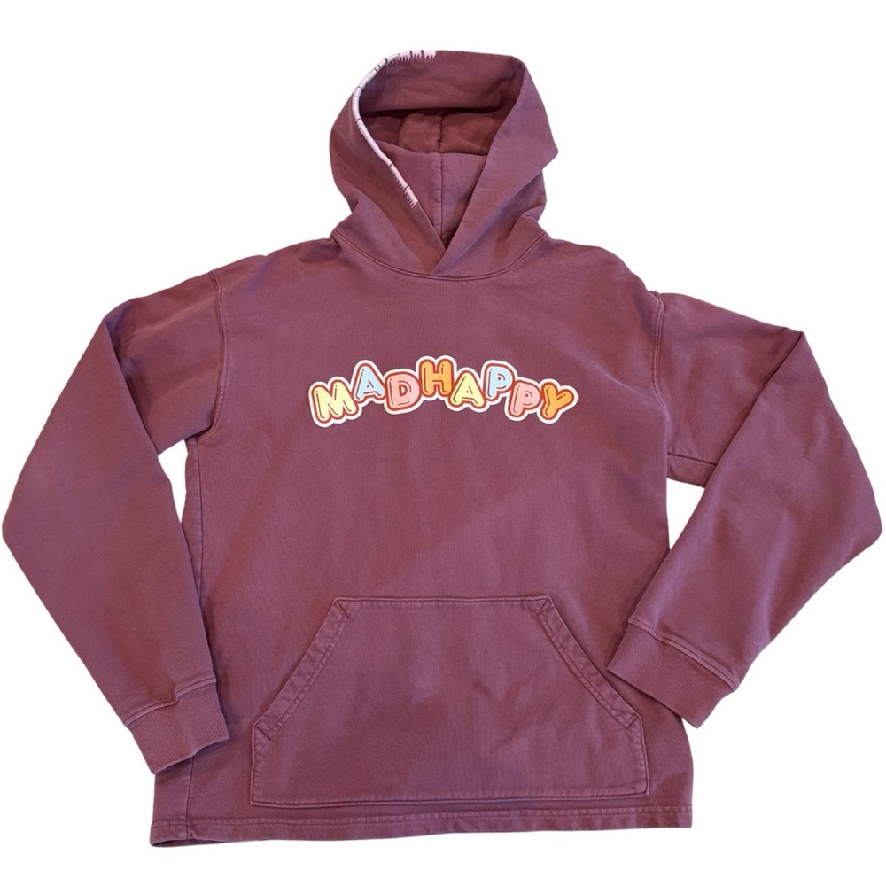 Madhappy Graphic Hoodie Maroon Size M Unisex Streetwear Pullover
